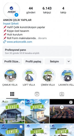 Ankoncelikevler instagram adresinden bizi takip edebilirsiniz.